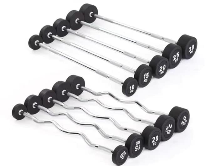 STRAIGHT AND CURL BARBELL